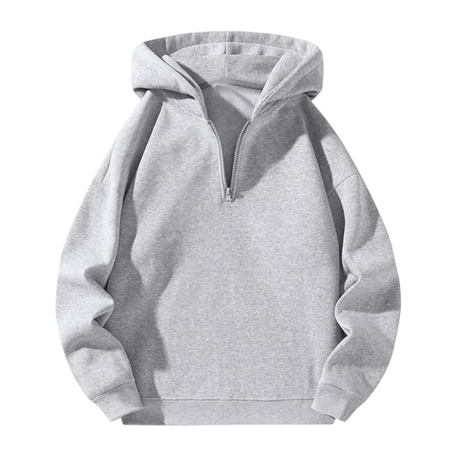 Zip Drop Shoulder Hoodie