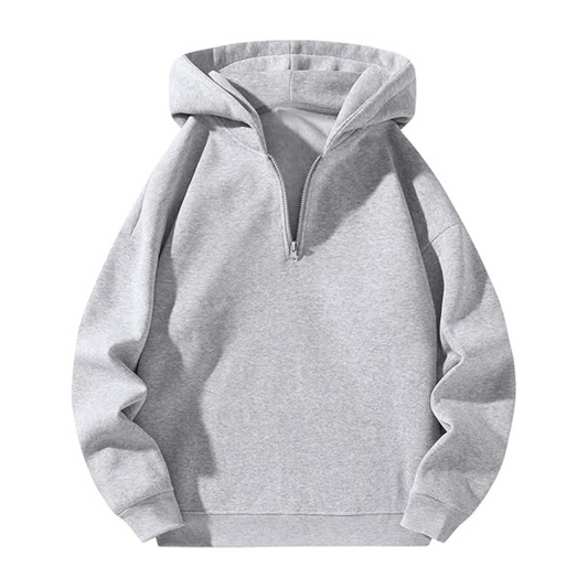Zip Drop Shoulder Hoodie