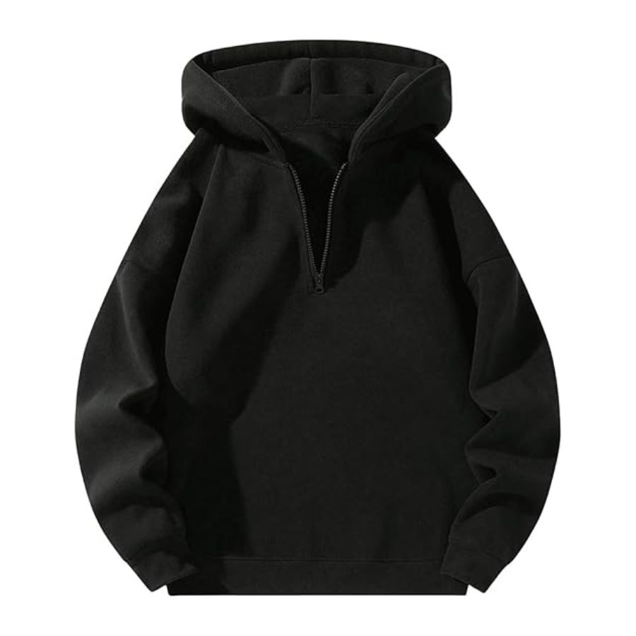 Zip Drop Shoulder Hoodie